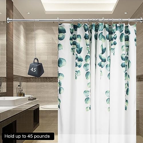 Heavy Duty Shower Rod, Adjustable Shower Curtain Rod, Expandable 47-84 Inch, Permanent Mount Shower Rod, Never Rust Stainless Steel For Window Curtain and Closet, Chrome Plated - color: CHROME PLATED