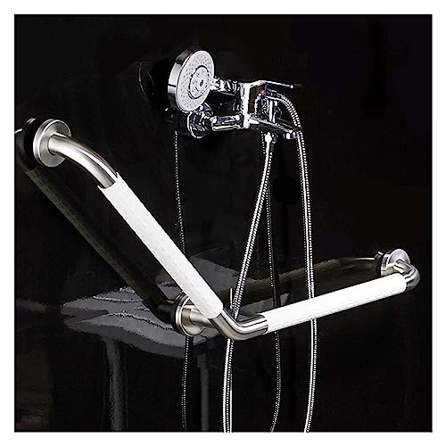 Grab Rails Bath Wall Attachment Handrails,Grab Bar Rails Bathroom Grab Bar,Wall Mounted Straight Towel Rack,Shower Assist and Safety Balance Rail,with Anti-Slip L-Type 13