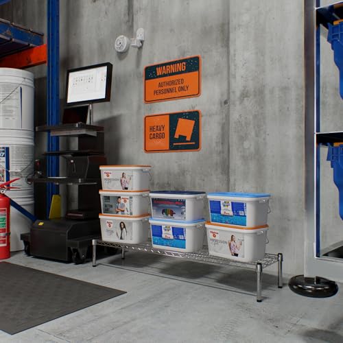 14" Deep x 54" Wide x 8" Height 1-Tier Wire Shelving Kit | NSF Commercial Storage Rack Unit - size: 14" Deep x 54" Wide