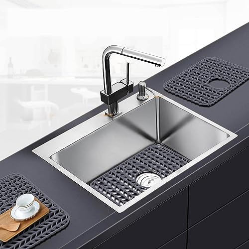 Sink Protectors for Kitchen Sink 19"x13"Silicone Kitchen Sink mat | Various sizes and styles,Free-form cutting,Holes for different positions,Protector for sinks and dish,Withstand to 500F - size: 19"x13"