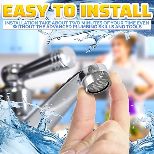 4Pcs Bathroom Faucet Aerator Replacement - 15"/16" 24mm Kitchen Bathroom Sink Attachment High Flow Aerator for Sink Faucet Aerators M24 Male Thread