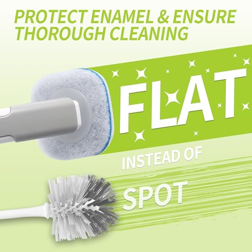 IVYROLL Toilet Bowl Cleaner Wand with 14 Refills | Disposable Toilet Brush Set with Holder, Cleaning System Starter Wand Kit, Bathroom Cleaning Set - size: 1 Count (Pack of 1)