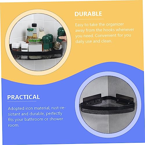 Corner Shower Organizer Adhesive Wall Mounted Bathroom Shelf Waterproof Storage Rack for Home Easy to Install Suitable for Showers and Toilets