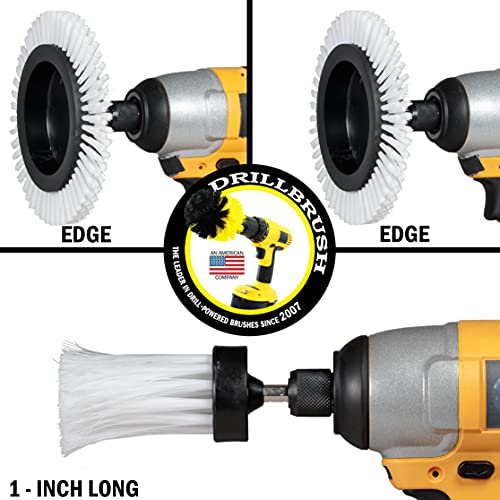 3 Pack Drill Brush Power Scrubber Cleaning Brush - Car Detailing Kit | Soft White Drill Brush Set - Cleaning Drill Brush Set for crevices and Hard to get to Areas - Power Scrubbing Brush for Drill - color: White