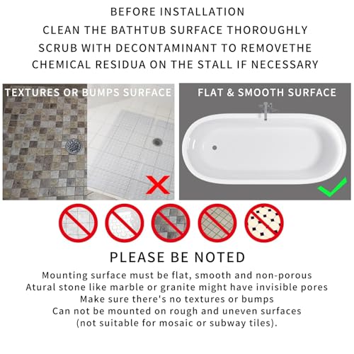 Yimobra Non Slip Bathtub Mat 40 x 16 Inch, Extra Long Shower Mat with Drain Holes, Machine Washable Baby Bath Mats, Strong Suction Cups for Bathroom Floor, Snow - color: Snow