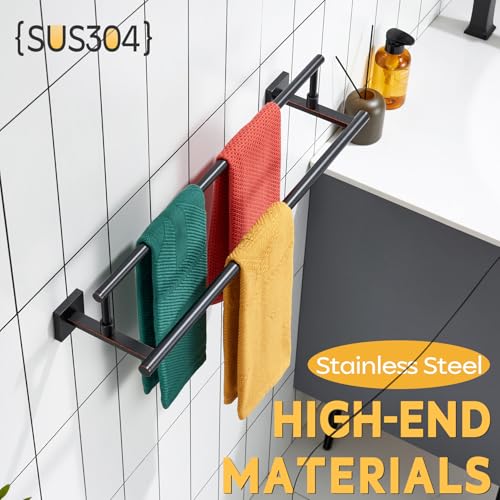 KOKOSIRI Towel Bars 24-Inch Bathroom Towel Holder Oil Rubbed Bronze Bath Towel Rails Racks Wall Mounted Stainless Steel B5009ORB-L24 - color: Oil Rubbed Bronze, size: 24-Inch