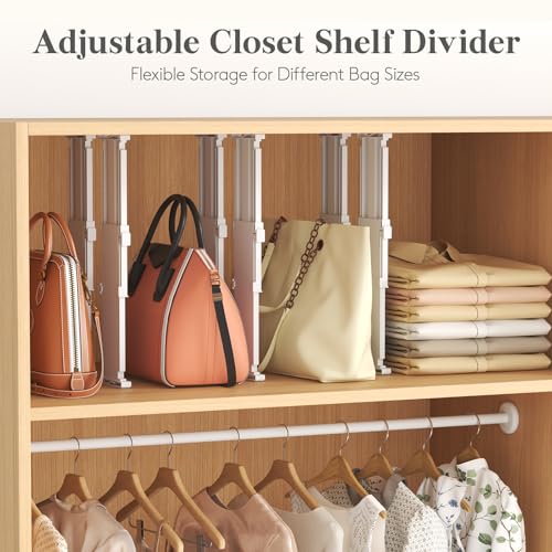 Lifewit 5" Tall Drawer Dividers, Adjustable Deep Drawer Organizer Clothes | 11.5"-18.5" Expandable Plastic Separators for Dresser, Kitchen, Cabinet, Nursery, Office, Socks & Underwear Storage, 4 Pack - size: 5"H, 11.5-18.5"L
