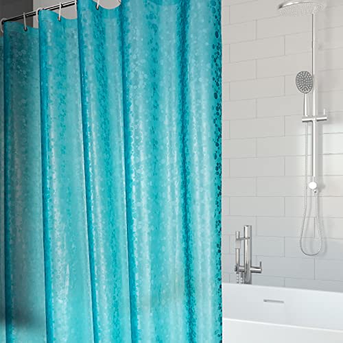 Bostofy Shower Curtain Liner Heavy Duty EVA, Waterproof Shower Liner with 12 Rust Proof Metal Grommets and 3 Weighted Magnet, 72 x 72 Inches Bathroom Shower Curtain, Teal - color: Teal Stone, size: 72"W x 72"L (Pack of 1)