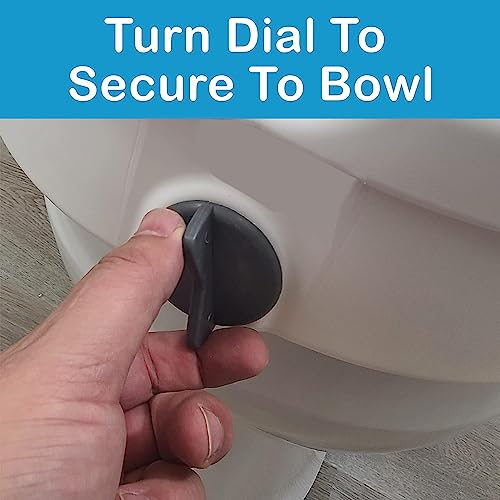 Carex E-Z Lock Raised Toilet Seat with Handles, 4.5 Inch Toilet Seat Riser with Arms, Toilet Riser Fits Most Toilets, Elongated or Round, Toilet Seat Lifter, White