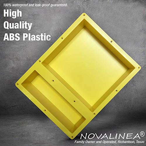 16" x 20" Double Shelf Recessed Shower Niche with Mounting Screws Included, Mounts Flush with 1/2" Backerboard, Ready to Tile, Easy to Install and Waterproof - size: 16" x 20" Double Shelf