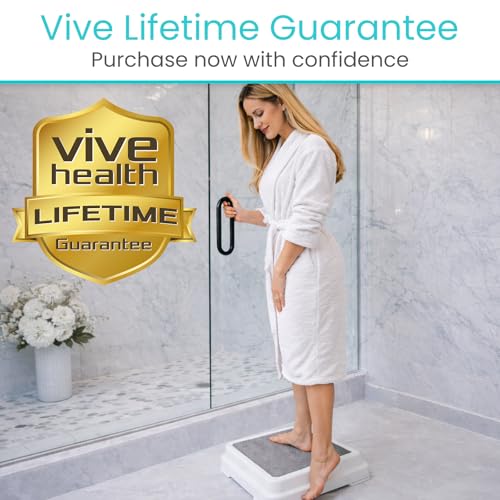 Vive Bath Shower Step Stool (4.5") - Slip Resistant, Stackable | Indoor/Outdoor - Safety Stepping Stool Bathroom Aid for Adults, Handicap, Elderly, Seniors, Bathtub, High Beds, Kitchens