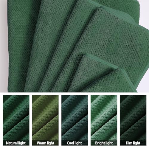 Bath Towel Set of 8,Large Bath Sheets 35"x70"-Dark Green | Super Soft Microfiber, Lint Free & Quick Dry Towels for Bathroom,Gym,Hotel–2 Bath,2 Hair,2 Hand,2 Washcloths - color: Dark Green, size: 8Piece Towel Set