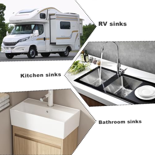 Flexible Expandable Bathroom P Trap, 1 1/4 to 1 1/2 Sink Drain Adapter Included, Wash Basin Rubber Tips Sink Drain Pipe, Universal Extension Tube for Kitchen Bathroom Sink Sewer Drain - color: Gray