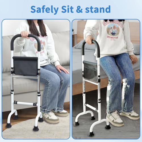 Stand Assist Mobility Aid for Seniors, Adjustable Safety Grab Bar for Couch | Chair, Toilet – Non-Slip Base, Easy to Install, Stability Support for Sitting & Standing
