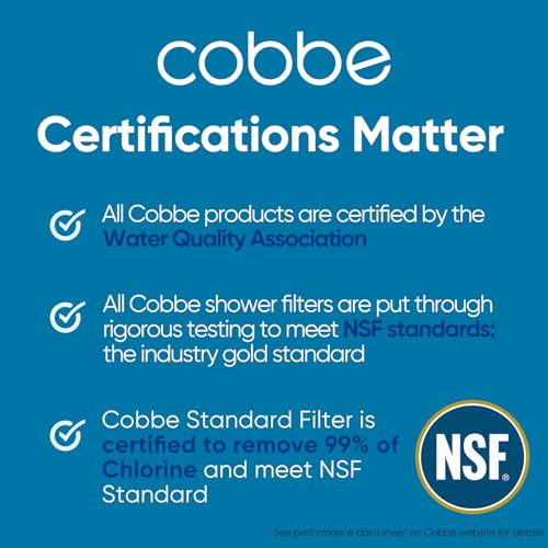 Cobbe Filtered Shower Head with Handheld, High Pressure 6 Spray Mode Showerhead with Filters, Water Softener Filters Beads for Hard Water - Remove Chlorine - Reduces Dry Itchy Skin, Egyptian Gold | High Pressure 6 Spray Mode Shower Head with Filters - Rem