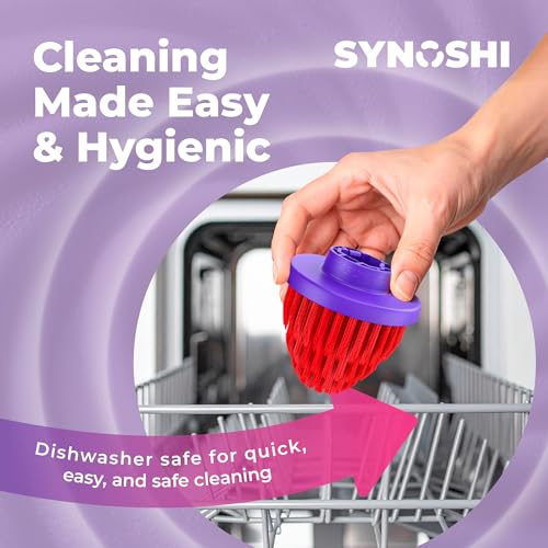 Synoshi PRO Cone Brush Heads Set (2 Units) | For Electric Spin Scrubber Bathroom & Shower Cleaning Brush Universal Cleaning for Kitchen, Floors.