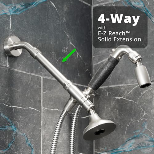 High Sierra® Solid Lead-Free Metal 6″ Shower Arm Extension. Lowers height of fixed and handheld shower heads. Will support the Weight of Handheld and Combination Shower heads - Brushed Gold - color: Brushed Gold