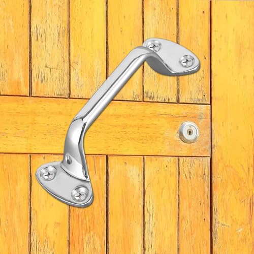 Bath Grab Bar, 6in Shower Grab Bar Stainless Steel Bathroom Handles Stairway Handrail Balance Bar Boat Yacht Handle Pull Shower Handle Safety Bar for Grab Bars Senior, Elderly, Handicap (2Pcs) - size: 2Pcs