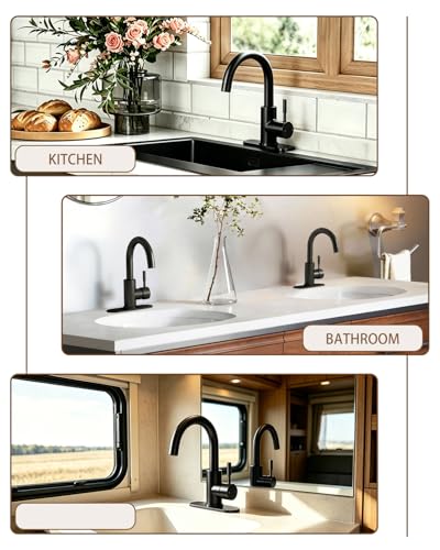 Bathroom Faucets, Bar Sink Faucet Single Hole for Bathroom Kitchen Campers with Pop-Up Drain Hose, Suitable for Farmhouse Vanity Lavatory - color: Oil Rubbed Bronze, style: Classic