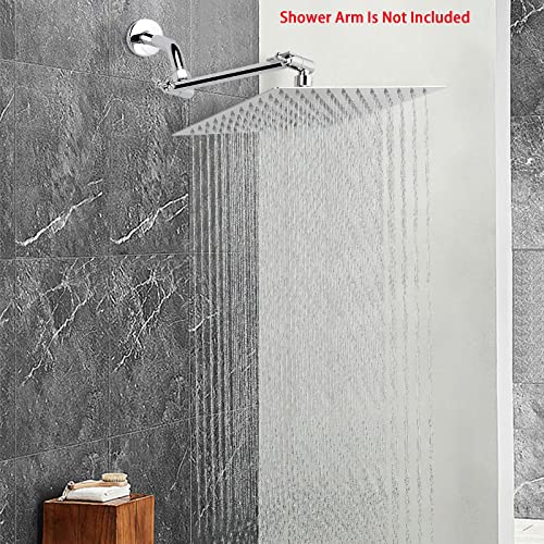 NearMoon Rain Shower Head, High Flow Stainless Steel Square Rainfall Shower, High Pressure Design, Awesome Shower Experience Even At Low Water Flow (10 Inch, Chrome Finish) - color: Chrome Finish, size: 10 Inch Square