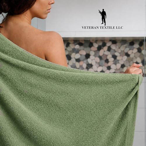 Veteran Textile LLC, Luxury Hotel & Spa, Turkish Cotton Dark Green Towels Bathroom Sets | 6 Pieces Fairfield Green Bath Towels | Soft and Absorbent Green Towel Set for Your Bathroom - color: Sage Green
