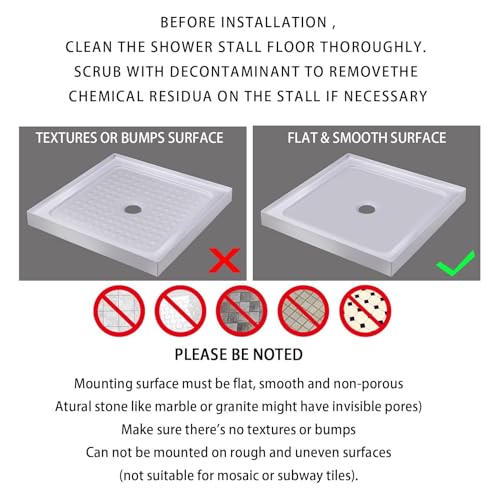 Yimobra Square Shower Floor Mat Non Slip, 21"X21" Machine Washable Bath Tub Mat, Soft on Feet, Bathmat with Drain Holes and Suction Cups, Fast Draining, Grey - color: Grey, size: 21 X 21 Inch
