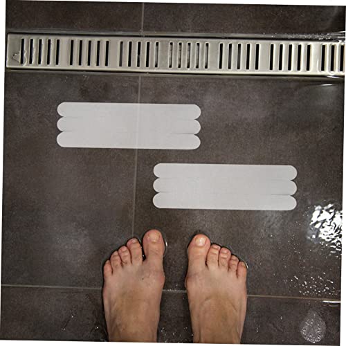 6pcs Slip Shower Stickers Transparent Bath Strips for Bathtubs Floors Stairs and Showers Adhesive Skid Treads - size: 6 pcs