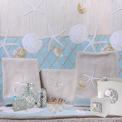 Avanti Linens - Shower Curtain, 100% Polyester Shower Curtain, Lightweight & Machine Washable, Coastal Home Decor, 72" x 72" (Seaglass) - size: 72"W x 72"L (Pack of 1)