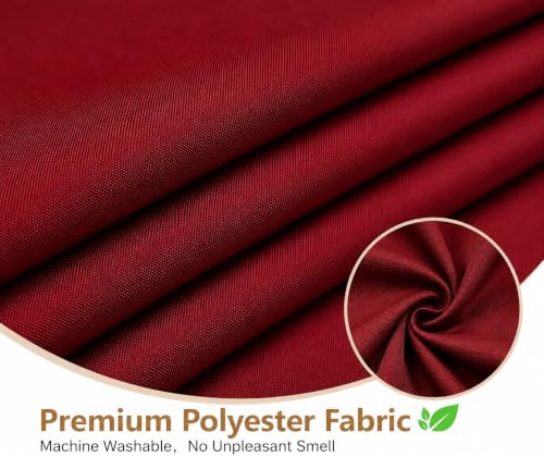 BH Home Shower Curtain Polyester Fabric Water Resistant Shower Curtain or Liner. Hotel Collection Quality. (Burgundy) - color: Burgundy
