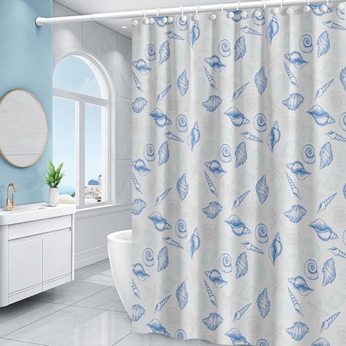 Plastic Shower Liner - Premium PEVA 4G Shower Curtain Liner with Rustproof Grommets and 3 Weighted Magnets, Waterproof Shower Curtain for Bathroom… (Whelk, 72”*72”) - color: Whelk, size: 72”*72”