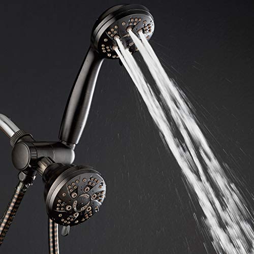 AquaDance Oil Rubbed Bronze High Pressure 3-Way 48-Setting Rain/Handheld Shower Head Combo – Angle Adjustable, Anti-Clog Jets, Tool-Free Installation-USA Standard Certified/Top U.S. Brand | Enjoy Two 6-Setting Rain & Hand Showerheads Separately or Togethe