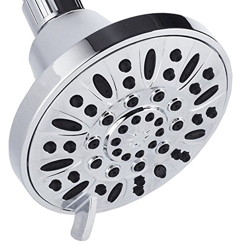 AquaDance Premium High Pressure 6-setting 4-Inch Shower Head for the Ultimate Shower Spa Experience! Officially Independently Tested to Meet Strict US Quality & Performance Standards! - color: Chrome, style: 2.5 Gallons Per Minute