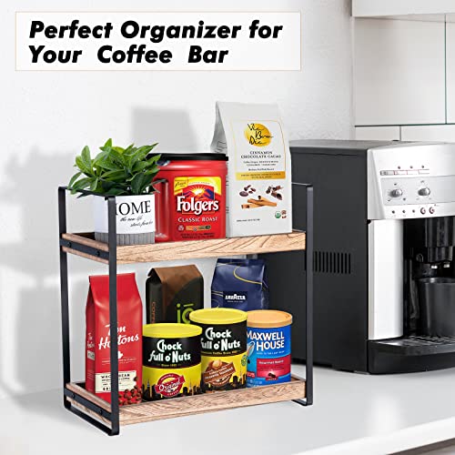 Giftacity Bathroom Counter Organizer and Storage - Kitchen Countertop Organizer for Bathroom Sink and Coffee Bar, 2-Tier Vanity Counter Tray Shelf for Restroom Decor