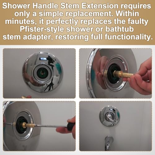 970-0770 Stem Adapter with Screw Replace Plumbing Equipment Replacement for Pfister Securepfit Trims, Tub and Faucet Accessories, Shower Handle Stem Extension, Valve Extender Trim Repair