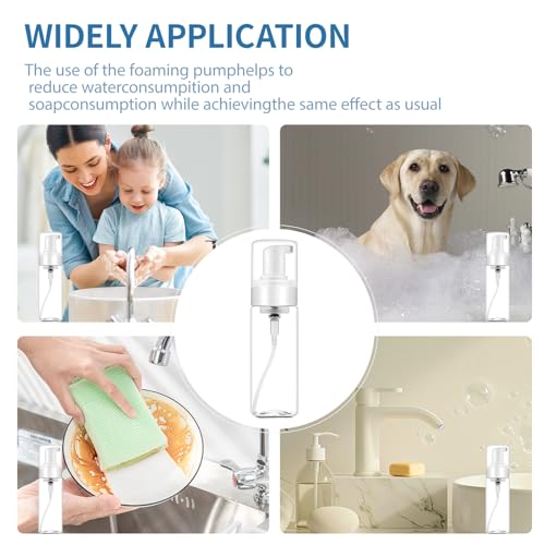 Foam Pump Bottle 1.7oz 2pcs Foaming Soap Dispenser 60ml Foaming Spray Bottle Travel Foam Pump Bottle Empty Travel Foam Bottle Clear Foam Dispenser for Hand Soap Toiletries Shampoo Lotion - size: 60 mL (2-Pack)
