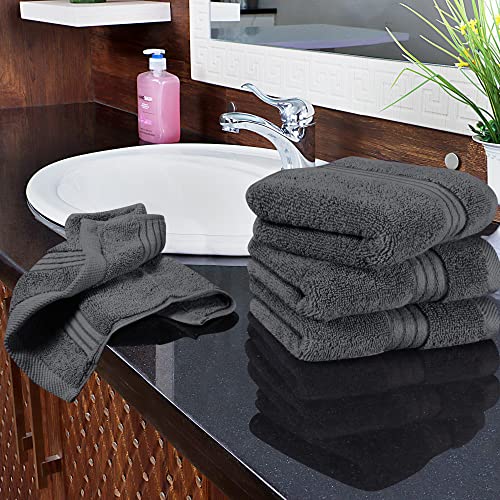 Utopia Towels 12 Pack Premium Wash Cloths, 12x12 in, 100% Cotton, Grey | Highly Absorbent Soft Feel Lightweight Washcloths - Premium Ring Spun Cotton, Ideal for Bathroom, Spa, Gym & Face - color: Grey