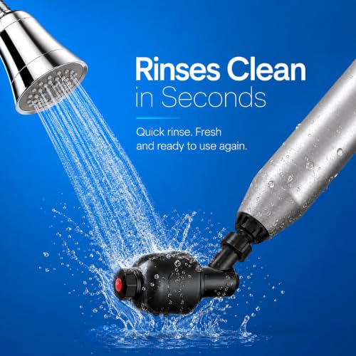 Electric Toilet Plunger, Heavy-Duty Clog Remover, Dusty Blue | High-pressure air plunger for bathrooms. Powerful toilet drain unclogger. - color: Dusty Blue