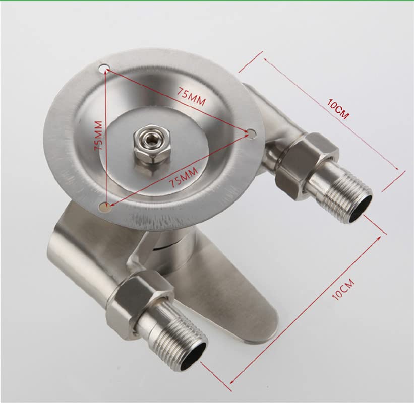 SUS 304 Stainless Steel Exposed Shower Faucet with Control Valve Switch Tap for Cold and Hot Water, Wall Mount Bathroom Shower Mixer