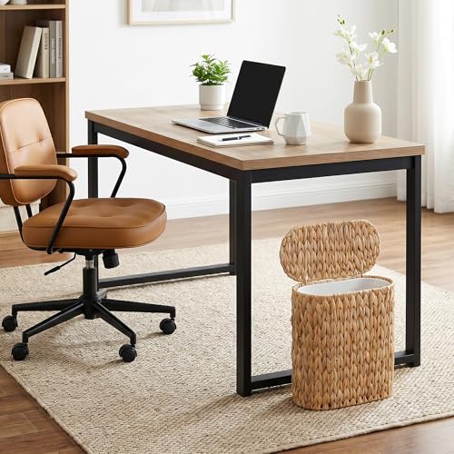 Coeusy Wicker Bathroom Trash Can with Lid,Narrow Rattan Waste Basket with Removable Liner Bucket,Slim Woven Water Hyacinth Garbage Can for Bedroom,Office,Small Spaces,3 Gallon - size: 3 Gallon