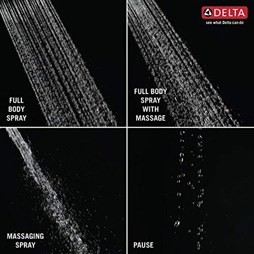 Delta Arvo 14 Series Chrome Bathtub Shower Faucet Set with In2ition 2-in-1 Dual Shower Head with Handheld Spray Combo, Valve Trim Kit, Chrome 144840-I (Valve Included) - color: Chrome