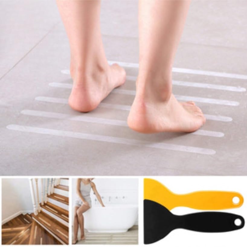 12 Pcs Flower Non Slip Bathtub Stickers Colorful Anti Slip Shower Floor Appliques Adhesive Decals with Scraper for Bathroom Safety