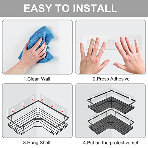 Shower Caddy Adhesive Replacement Pads, Waterproof Wall Mount Tape 2 Pack | 40LB Strong Hold, Waterproof Replacement Tape, No Drilling, Easy Wall Mount for Most Shower Caddies - color: For Shower Caddy Adhesive
