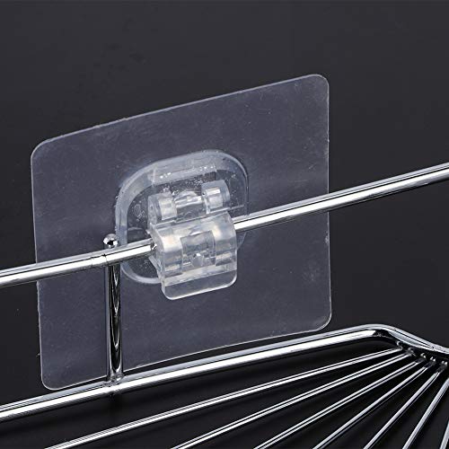 Yctze Corner Shower Shelf, Punch Free Stainless Steel Bathroom Storage Shelf, Cosmetic Organizer Rack Floating Wall with Adhesive for Kitchen Dormitory