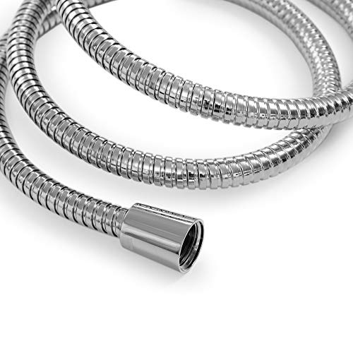 72-inch Shower Hose Replacement, 304 Stainless Steel Extra Long Hand Held Shower Hose With Brass Fitting (72-inch, Stainless Steel) - color: Stainless Steel, size: 72inches