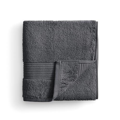 Ted Baker 2-Pack Hand Towel Set Cotton Highly Absorbent 18 x 28 Dark Grey - color: Grey, size: Hand Towel Set - 2 Piece
