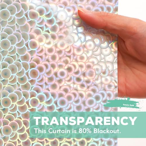Holographic 3D EVA Shower Curtain Liner Circle, 72x72 Premium Clear Plastic Bathroom Shower Curtain with Rustproof Metal Grommets for Shower Stall, Bathtubs - color: Holo - Circle, size: 72"W x 72"L (Pack of 1)