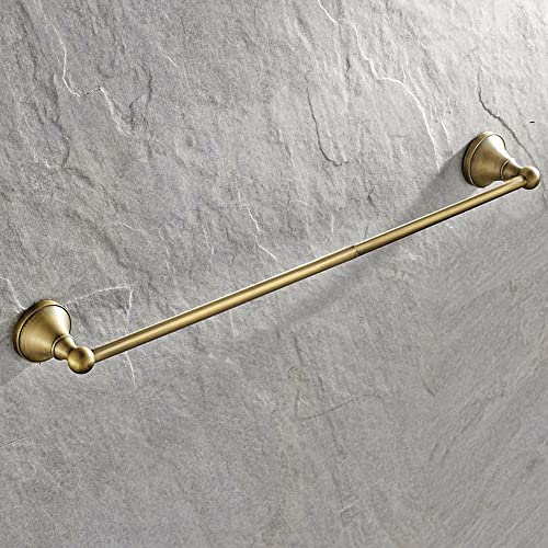 Leyden Antique Brass Towel Bar, Adjustable Towel Holder Rod Brass Towel Rack Bathroom Accessories Wall Mount - color: Single Towel Bar