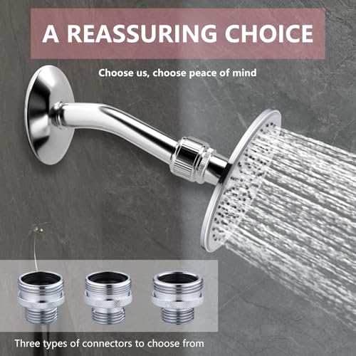 The LUOFANT ball-end shower arm adapter converts the old shower head to a 1/2-inch standard shower head thread. Three models are provided, but they are not universal.