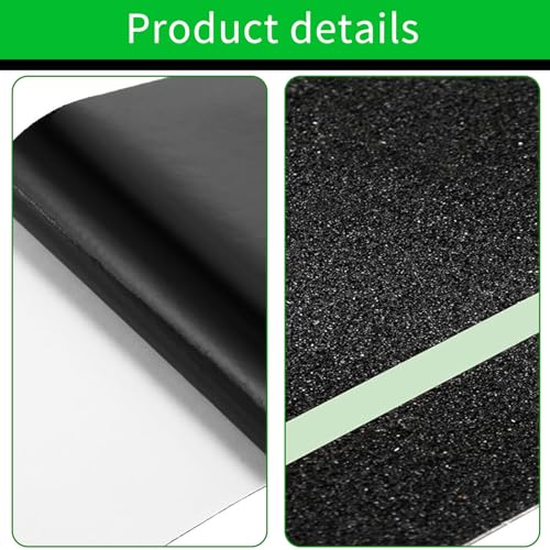 Glow in Dark Anti Slip Tape, 4" x50FT Heavy Duty Waterproof Safety Grip Tape for Stairs, Pool, Bathroom - Black & Glow Stripe Indoor/Outdoor Multi-Purpose Traction Tape - size: 4IN x 50FT