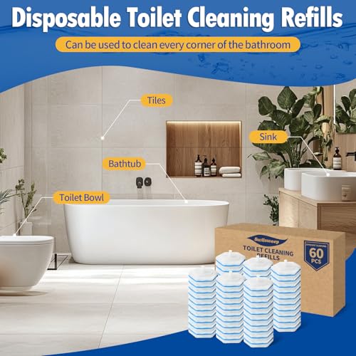 100 Count Toilet Bowl Wand Refills, Disposable Toilet Cleaner Refills, Disposable Wand Heads Compatible with Clorox and the Most Toilet Brushes,unscented - size: 1 Count (Pack of 100)